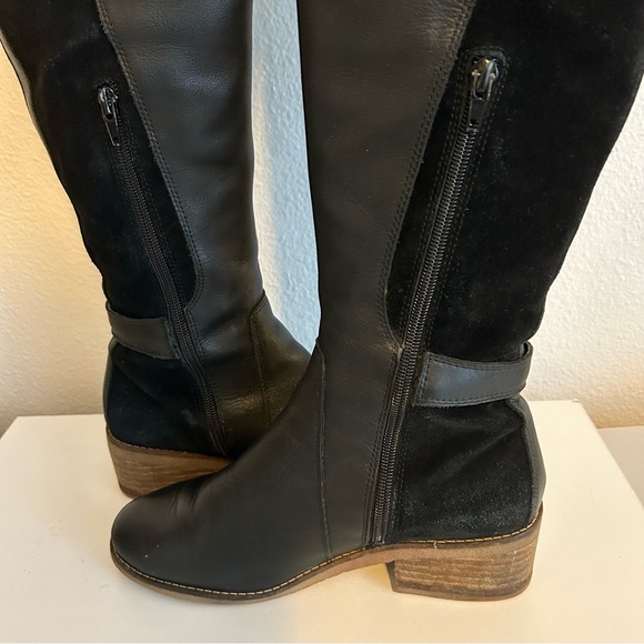 Lucky Brand Timinii black genuine leather knee high riding boots S 7.5 EU 38 - Picture 8 of 16